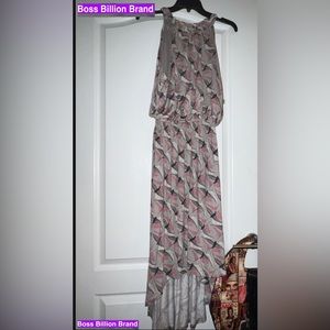 APT 9 GREY & PINK HI-LOW HEM LARGE (LG )
